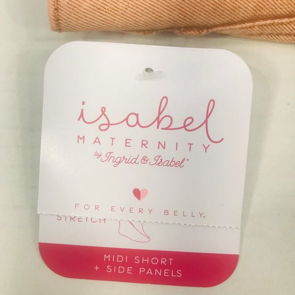 Isabel Maternity Ingrid & Isabel Women's Size 2 Side Panel Brown Carpenter Short - Picture 13 of 16